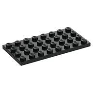 Plate 4 x 8, Black