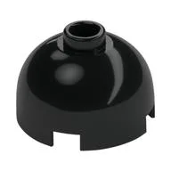 Brick Round 2 x 2 Dome Top, Hollow Stud, Black