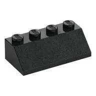 Brick Sloped 45° 2 x 4, Black