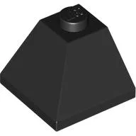 Brick Sloped 45° 2 x 2 Double Convex, Black