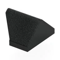 Brick Sloped 45° 2 x 1 Double / Inverted with Bottom Stud Holder, Black