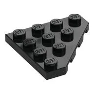 Wedge Plate 4 x 4 Cut Corner, Black
