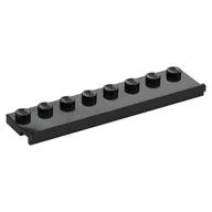 Plate Special 2 x 8 with Door Rail, Black