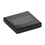 Tile 2 x 2 with V12, Carbon Fiber Print, Black