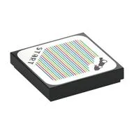 Tile 2 x 2 with 'START', B Dasher and Barcode Print (Sticker), Black