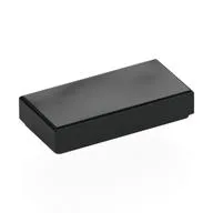 Tile 1 x 2 with Groove, Black