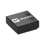 Tile 1 x 1 with White 'mntn' Print, Black
