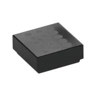 Tile 1 x 1 with 15 Silver Dots Print, Black