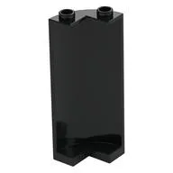 Cylinder Quarter 2 x 2 x 5 (Wall), Black