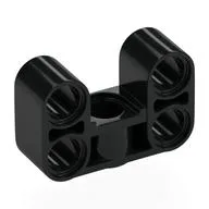 Technic Beam 2 x 3 Thick [90° Offset Centre Beam Hole], Black