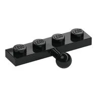 Plate Special 1 x 4 with Towball, Black
