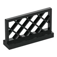 Fence Lattice 1 x 4 x 2, Black