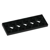 Technic Plate 2 x 6 [5 Holes], Black