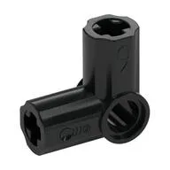Technic Axle and Pin Connector Angled #6 - 90°, Black