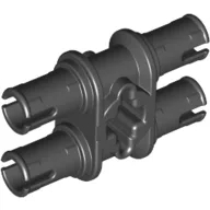 Technic Pin Double with Axle Hole, Black