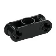 Technic Axle and Pin Connector Perpendicular 3L with Centre Pin Hole, Black