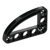 Technic Beam 3 x 5 L-Shape with Quarter Ellipse Thin, Black