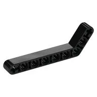 Technic Beam 1 x 9 Bent (7 - 3) Thick, Black
