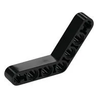 Technic Beam 1 x 7 Bent (4 - 4) Thick, Black