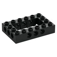 Technic Brick 4 x 6 with 2 x 4 Opening, Black