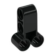 Technic Pin Connector Perpendicular Long, Black