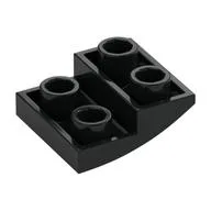 Brick Curved Inverted 2 x 2 x 2/3, Black