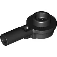 Plate Special Round 1 x 1 with Hollow Stud and Horizontal Bar 1L, Black