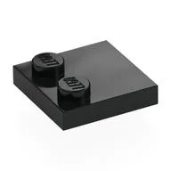 Plate Special 2 x 2 with Only 2 studs, Black