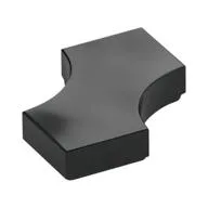 Tile Special 2 x 2 with 2 Quarter Round Cutouts, Black
