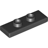 Plate Special 1 x 3 with 2 Studs with Groove and Inside Stud Holder (Jumper), Black