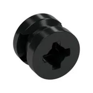 Wheel 8 x 6 with Slot, Black