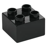 Duplo Brick 2 x 2, Black