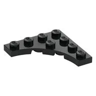 Plate Special 4 x 4 with 3 x 3 Quarter Round Cutout, Black