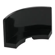Panel 3 x 3 x 2 Quarter Round, Black