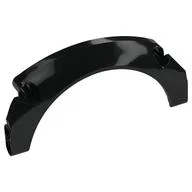 Technic Panel Car Mudguard Arched 11 x 5 x 2, Arched Top, Black