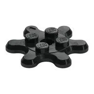 Plate Special 2 x 2 Splat Gear, 6 Teeth, Black
