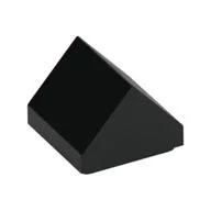 Brick Sloped Double 45° 1 x 1, Black