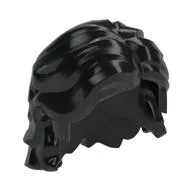 Hair Mid-Length Wavy with Center Part and Sidelocks, Black