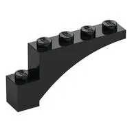 Brick Arch 1 x 5 x 2, Black