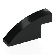 Brick Curved 1 x 4 x 1 2/3 No Studs, Black