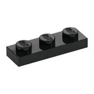 Plate 1 x 3, Black