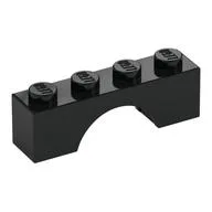 Brick Arch 1 x 4, Black