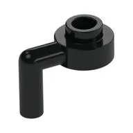 Plate Special Round 1 x 1 with Vertical Bar, Black