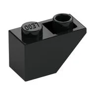 Brick Sloped Inverted 45° 2 x 1, Black