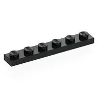 Plate 1 x 6, Black