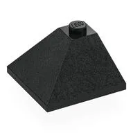 Brick Sloped 33° 3 x 3 Double Convex, Black