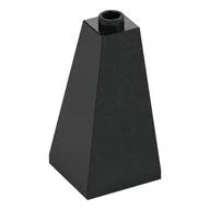 Brick Sloped 75° 2 x 2 x 3 Double Convex, Black