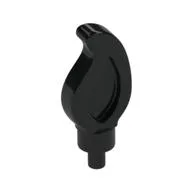 Wave / Flame Small with Pin, Black