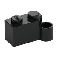 Hinge Brick 1 x 4 [Lower], Black