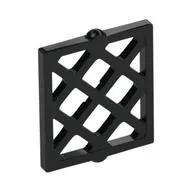 Window Pane Latticed 1 x 2 x 2, Black